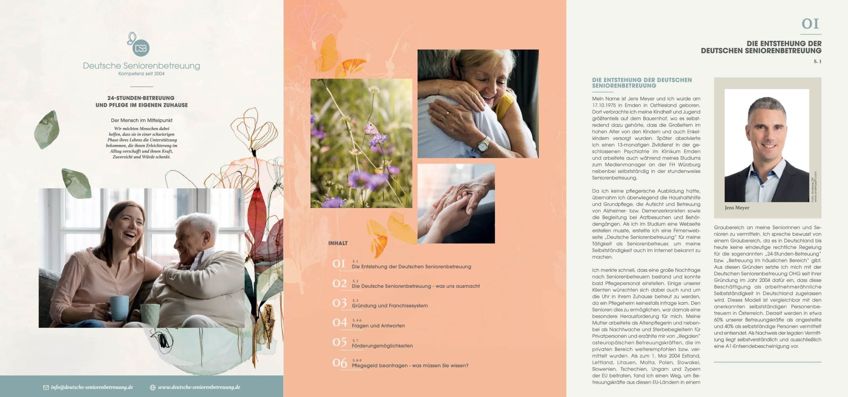 Mobile Version der Vorschau der Broschüre der Deutsche Seniorenbetreuung 